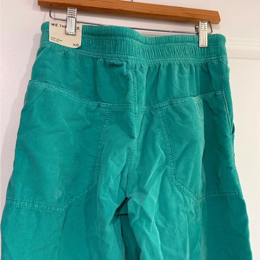 NWT Free People Easy Peasy Pull-On Corduroy Pants Size XS in Turquoise (Ceramic) - Picture 8 of 9
